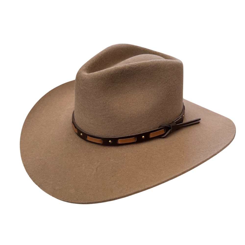 Stallion by Stetson Tan Western Cowboy Riding Wool Felt Cowboy Hat sz 6 7/8 New